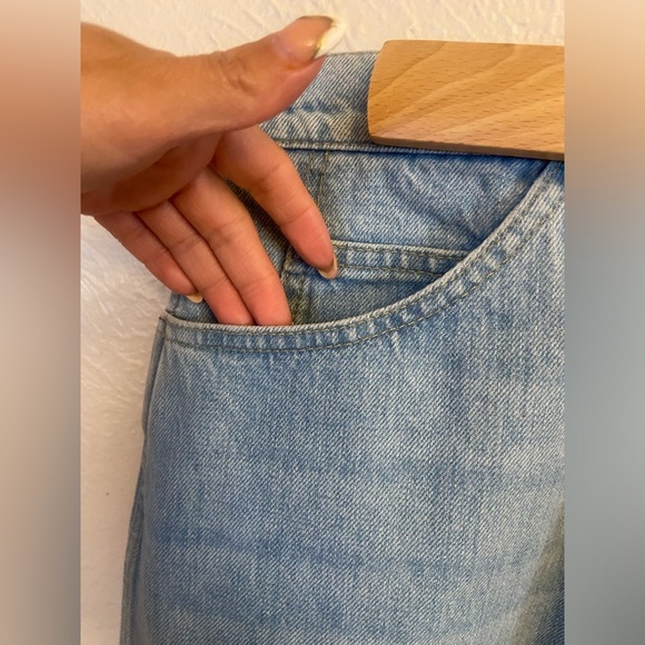 Frame Le italien denim front slit maxi shirt - Picture 8 of 12